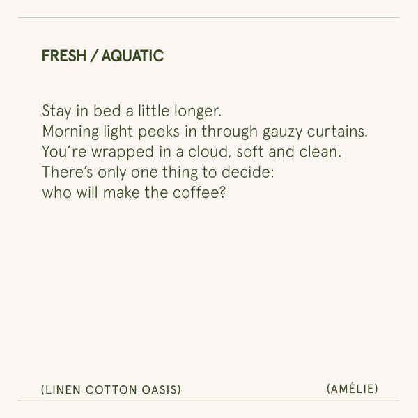 Amélie –Linen Cotton Oasis Candle
