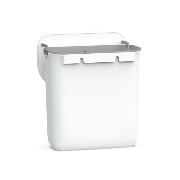 Kitchen Counter Top Compost Trash Can White Pull Top | 1.8 Gallon