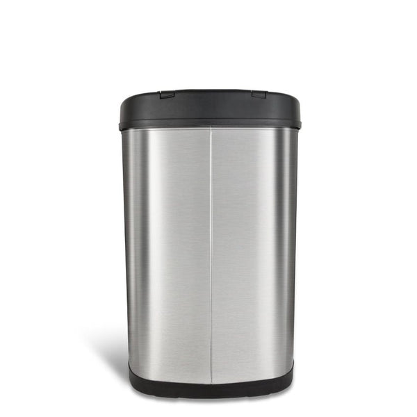 Oval Touch Free Motion Sensor Trash Can Stainless Steel for Kitchen Office | 13.2 Gallon