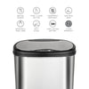 Oval Touch Free Motion Sensor Trash Can Stainless Steel for Kitchen Office | 13.2 Gallon