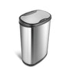 Oval Touch Free Motion Sensor Trash Can Stainless Steel for Kitchen Office | 13.2 Gallon
