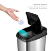 Slim Touch-Free Motion Sensor Trash Can Stainless Steel For Kitchen Office | 13 Gallon