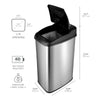 Slim Touch-Free Motion Sensor Trash Can Stainless Steel For Kitchen Office | 13 Gallon