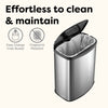 Stainless Steel Motion Sensor Touch Free Trash Can For Bedroom Bathroom | 2 Gallon