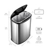 Stainless Steel Motion Sensor Touch Free Trash Can For Bedroom Bathroom | 2 Gallon