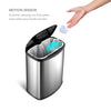 Stainless Steel Motion Sensor Touch Free Trash Can For Bedroom Bathroom | 2 Gallon
