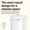 Semi-Round Motion Sensor Trash Can ABS White for Bathroom Bedroom Office | 2.6/2.1Gallon