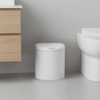 Semi-Round Motion Sensor Trash Can ABS White for Bathroom Bedroom Office | 2.6/2.1Gallon