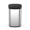 Oval Touch-Free Motion Sensor Trash Can Stainless Steel For Kitchen Office | 13.2 Gallon