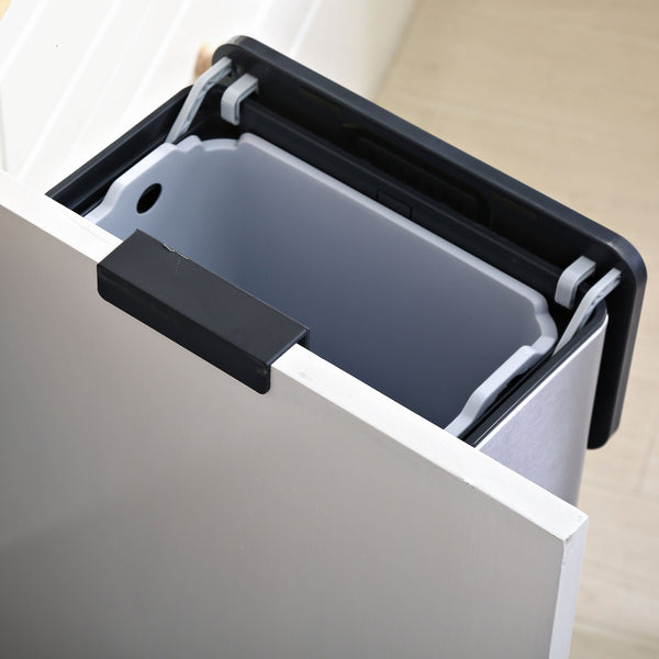 Kitchen Counter Cabinet Trash Can Compost Caddy Stainless Steel | 0.8 Gallon