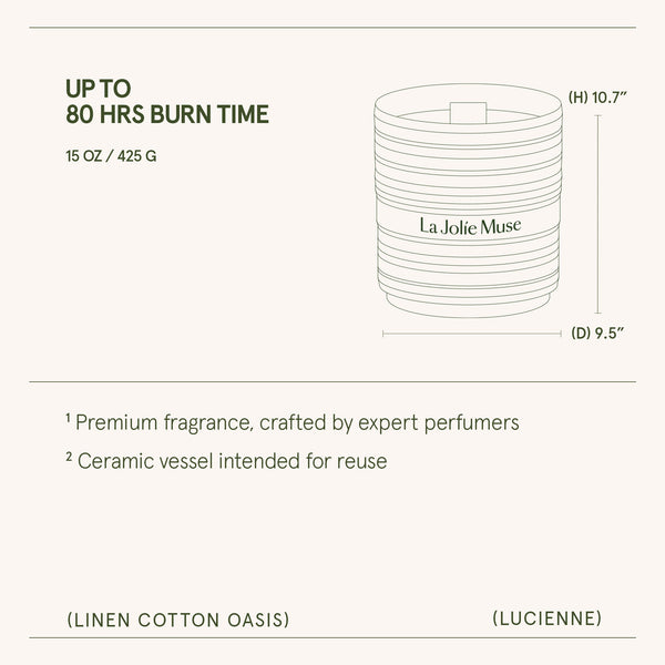 Lucienne - Linen Cotton Oasis Candle