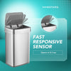 UV Odor Neutralizing Touch-Free Trash Can For Kitchen Office Nursery | 13 Gallon