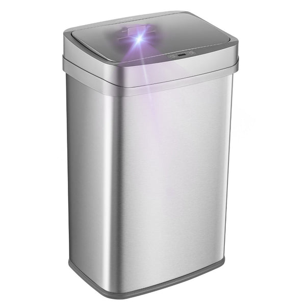 UV Odor Neutralizing Touch-Free Trash Can For Kitchen Office Nursery | 13 Gallon