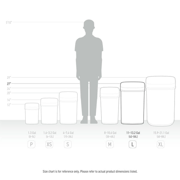 Oval Automatic Sensor Trash Can Soft Close Stainless Steel For Kitchen Office | 13 Gallon