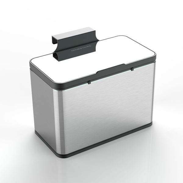 Kitchen Counter Cabinet Trash Can Compost Caddy Stainless Steel | 0.8 Gallon
