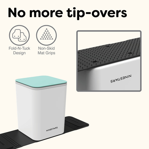 Portable Mini Trash Can With Non-Skid Mat Fold-n-Tuck Design For Car & Trucks | 0.79 Gallon