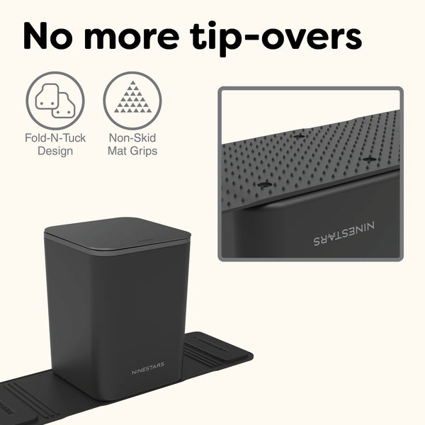 Portable Mini Trash Can With Non-Skid Mat Fold-n-Tuck Design For Car & Trucks | 0.79 Gallon