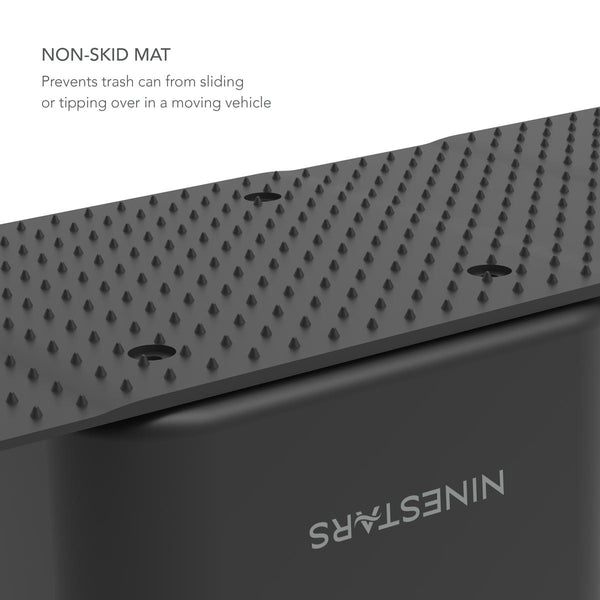 Portable Mini Trash Can With Non-Skid Mat Fold-n-Tuck Design For Car & Trucks | 0.79 Gallon