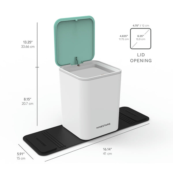 Portable Mini Trash Can With Non-Skid Mat Fold-n-Tuck Design For Car & Trucks | 0.79 Gallon