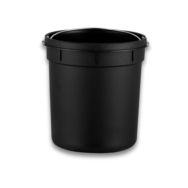 Round Step On Trash Can For Bathroom and Bedroom Black | 1.3 Gallon