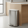 Rectangular Step On Trash Can Stainless Steel for Kitchen and Office | 13 Gallon