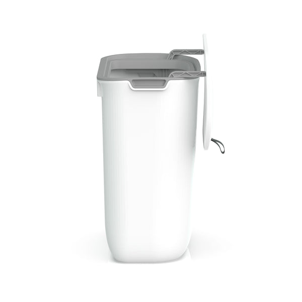 Kitchen Counter Top Compost Trash Can White Pull Top | 1.8 Gallon