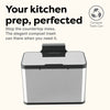 Kitchen Counter Cabinet Trash Can Compost Caddy Stainless Steel | 0.8 Gallon