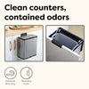 Kitchen Counter Cabinet Trash Can Compost Caddy Stainless Steel | 0.8 Gallon
