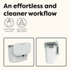 Kitchen Counter Top Compost Trash Can White Pull Top | 1.8 Gallon