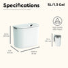 Countertop Hanging Trash Can for Kitchen Bathroom Compost Trash Can | 1.3 Gallon