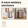 Oval Motion Sensor Trash Can Hands Free For Bathroom Bedroom | 3.2 Gallon