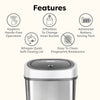 Oval Motion Sensor Trash Can Hands Free For Bathroom Bedroom | 3.2 Gallon