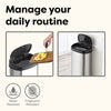 Oval Touch-Free Motion Sensor Trash Can Stainless Steel For Kitchen Office | 13.2 Gallon