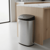 Oval Touch-Free Motion Sensor Trash Can Stainless Steel For Kitchen Office | 13.2 Gallon