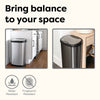 Oval Touch Free Motion Sensor Trash Can Stainless Steel for Kitchen Office | 13.2 Gallon