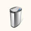 Oval Touch Free Motion Sensor Trash Can Stainless Steel for Kitchen Office | 13.2 Gallon