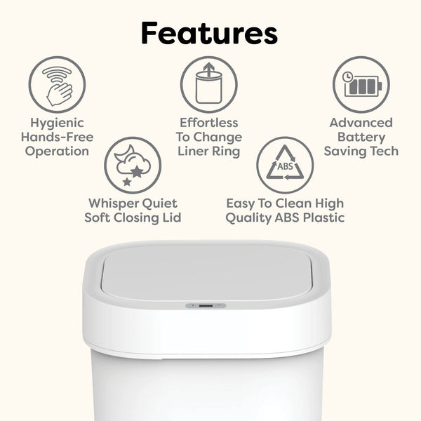 Rectangular Automatic Touchless Infrared Motion Sensor Trash Can | 13 Gallon
