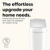 Slim Motion Sensor Touch-Free Trash Can White ABS For Bathroom Bedroom | 1.85 Gallon