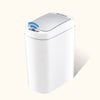 Slim Motion Sensor Touch-Free Trash Can White ABS For Bathroom Bedroom | 1.85 Gallon