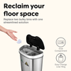 Dual Compartment Hands-Free Motion Sensor Trash Can Stainless Steel For Kitchen Office | 18.5 Gallon