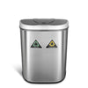 Ninestars Dual Compartment Motion Sensor Trash Can 