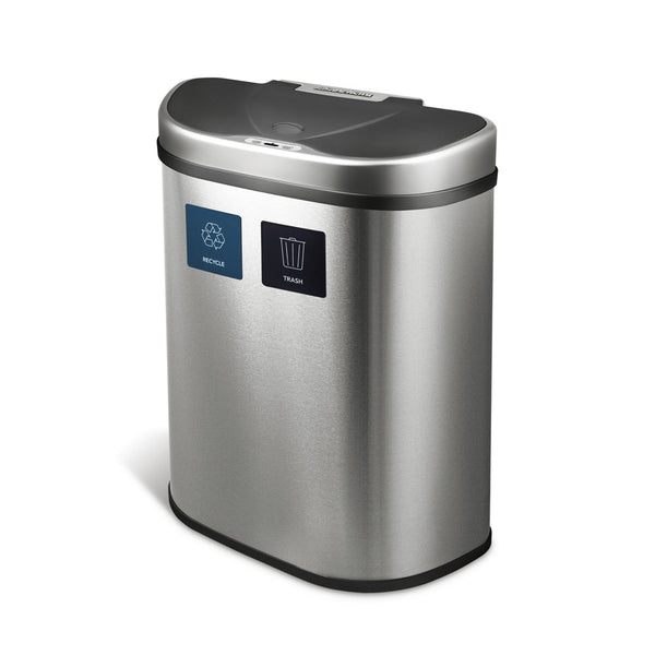 Ninestars Dual Compartment Motion Sensor Trash Can 