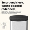 Stainless Steel Motion Sensor Touch Free Trash Can For Bedroom Bathroom | 2 Gallon
