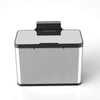 Kitchen Counter Cabinet Trash Can Compost Caddy Stainless Steel | 0.8 Gallon