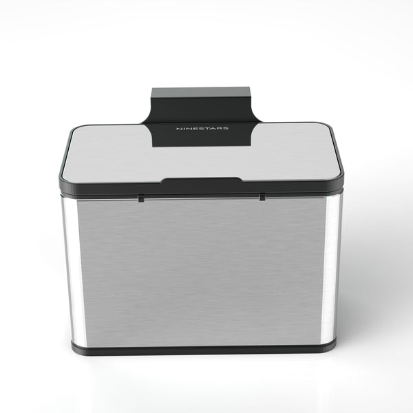 Kitchen Counter Cabinet Trash Can Compost Caddy Stainless Steel | 0.8 Gallon