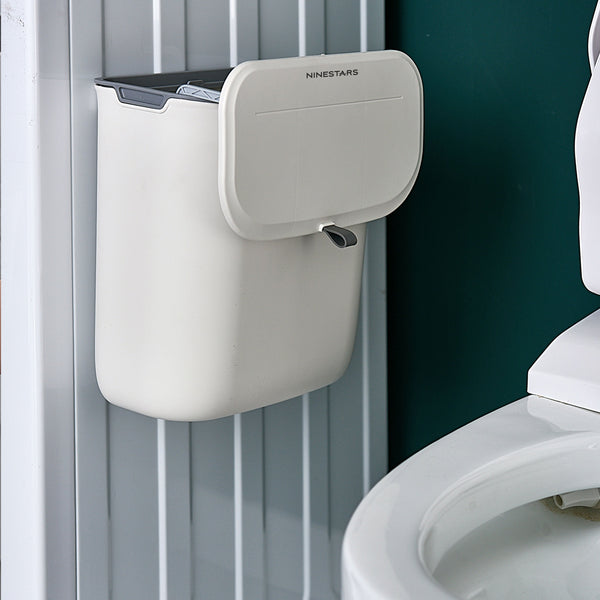 Kitchen Counter Top Compost Trash Can White Pull Top | 1.8 Gallon