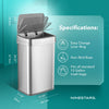 Nova UV Odor Neutralizing Smart Trash Can 13 Gallon | ONT-50-81