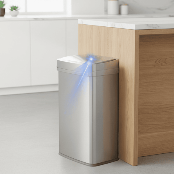 UV Odor Neutralizing Touch-Free Trash Can For Kitchen Office Nursery | 13 Gallon