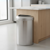 Stainless Steel Open Tap Trash Can Fingerprint Resistant Large Capacity | 21 Gallon