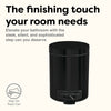 Round Step On Trash Can For Bathroom and Bedroom Black | 1.3 Gallon